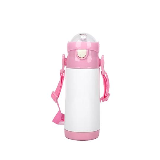 BOT. CON PAJILLA PARA NIÑO 350 ML ROSADO P/SUB. GEN.