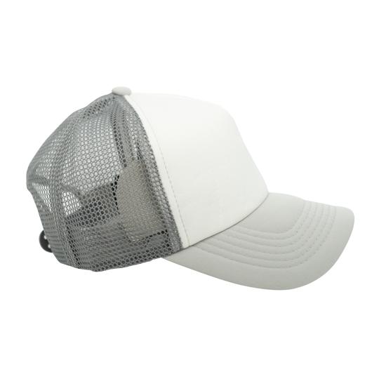 GORRA DE MALLA GRIS + FRENTE BLANCO TAMI
