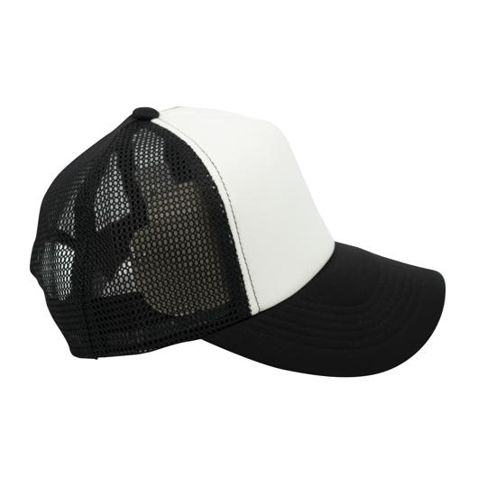GORRA DE MALLA NEGRO + FRENTE BLANCO TAMI