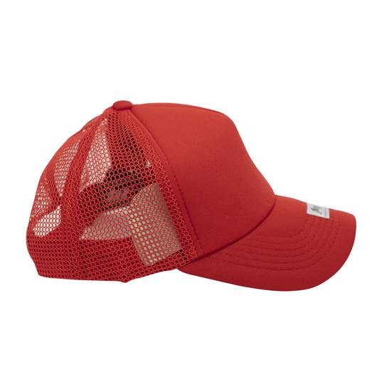 GORRA DE MALLA Y FRENTE ROJO TAMI