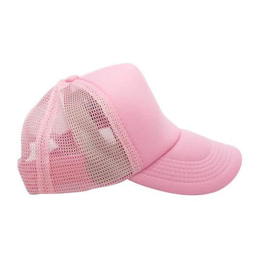 GORRA DE MALLA Y FRENTE ROSADO TAMI