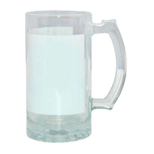 JARRA DE VIDRIO TRANSPARENTE VENTANA BLANCA 16 OZ FROSTED P/SUB. COLOR MAKE.