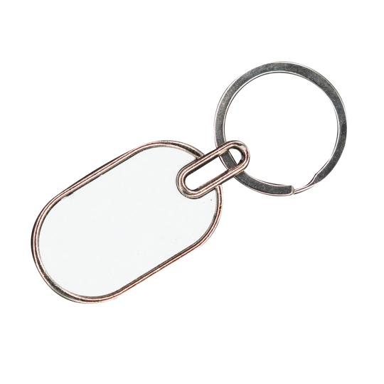 LLAVERO METÁLICO DOBLE CARA ELIPSE P/SUB. GEN.