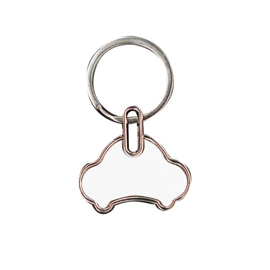 LLAVERO METÁLICO DOBLE CARA NUBE P/SUB. GEN.