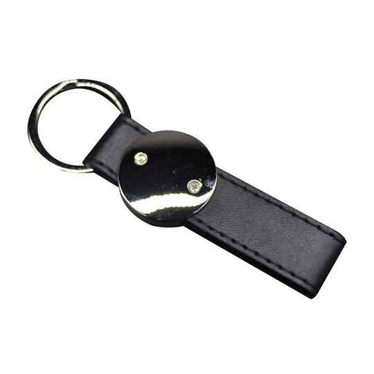 LLAVERO DE METAL CON TIRAS DE CUERO REDONDO P/SUB. BESTSUB.