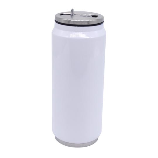 LATA DE ACERO 500 ML DOBLE PARED BLANCO P/SUB. COLOR MAKE.