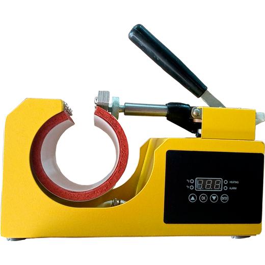 PRENSA DE CALOR SEMIAUTOMÁTICA P/SUB. TAZA COLOR AMARILLA GEN.