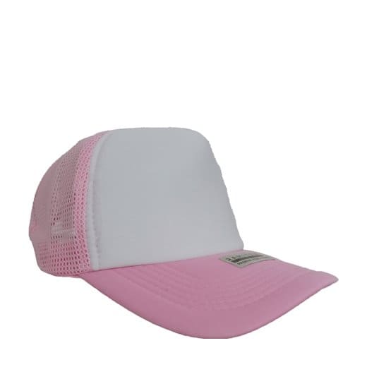 GORRA DE MALLA  ROSADO + FRENTE BLANCO SUB. GEN