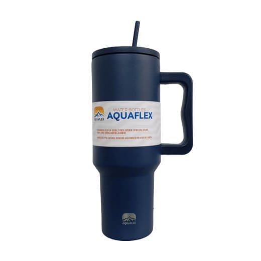 VASO INOX. QUENCHER 40 OZ. AZUL OSC. P/GRAB. DG.