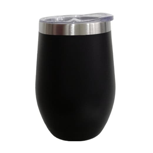 VASO VINERO 300 ML. NEGRO P/GRAB. LASER C. MAKE