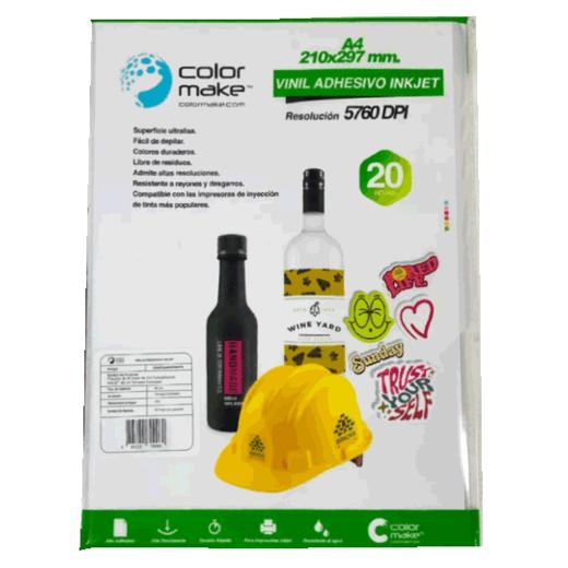 VINIL AUTOADHESIVO INKJET TRANSPARENTE A4 PCK 20 HOJAS C. MAKE
