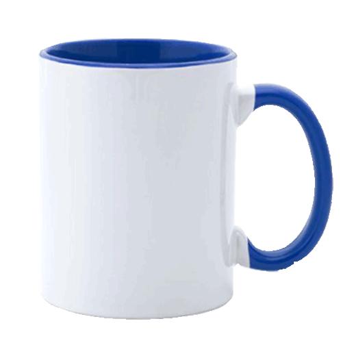 TAZA DE CER. FONDO Y ASA 11 OZ COLOR AZUL SUB. BESTSUB