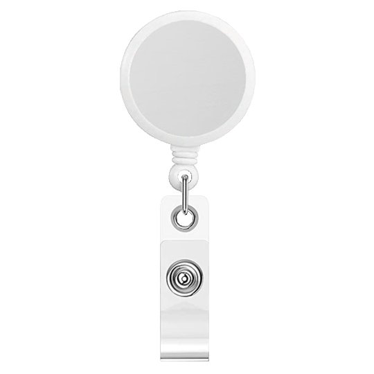 BADGE REEL PLÁSTICO BLANCO SUB.