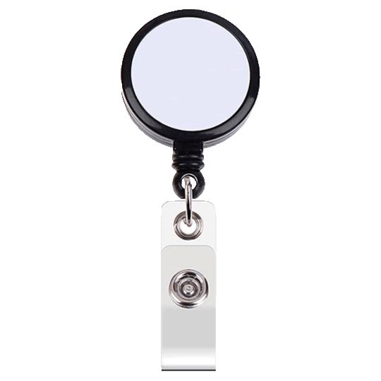 BADGE REEL PLÁSTICO NEGRO SUB.