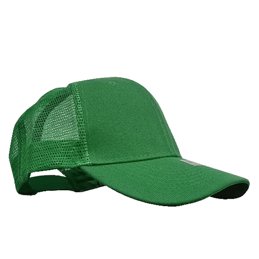 GORRA DE MALLA Y FRENTE DE LANA VERDE TAMI