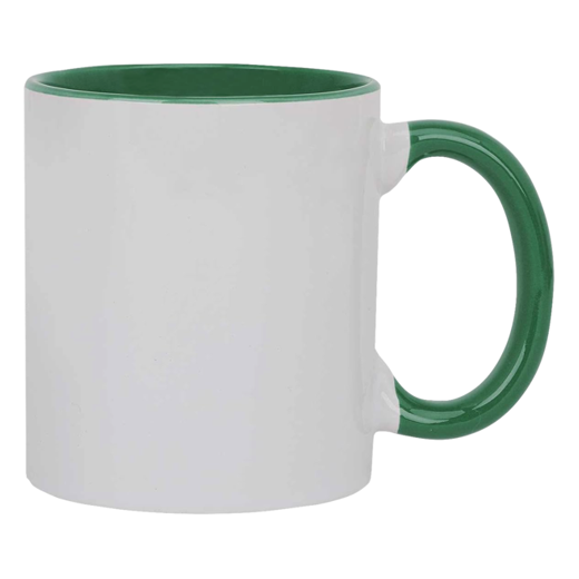 TAZA CER. FOND. Y ASA 11 OZ. VERDE MUSGO SUB. GEN.