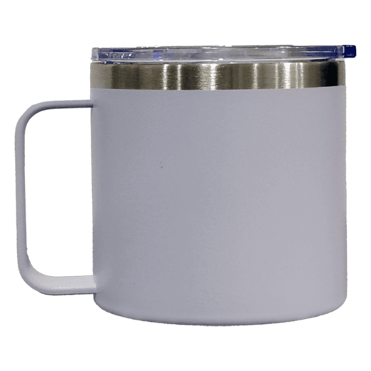 VASO ACERO BLANCO "RIO" TAPA TRANSPARENTE C/ASA 14 OZ. SUB. DG.