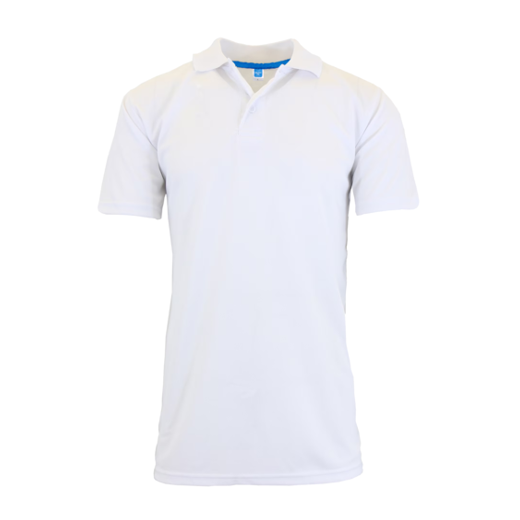 CAMISETA POLO BLANCA UNISEX POLIESTER DG.