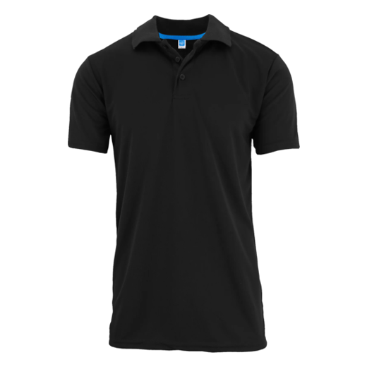 CAMISETA POLO NEGRA UNISEX POLIESTER DG.